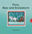 Pony, bear and snowstorm